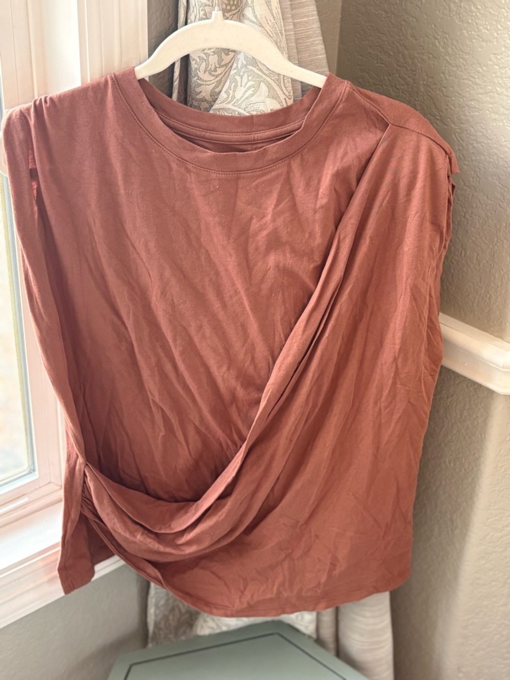 a new day Twist-Detail Long Sleeve Tee - Rust